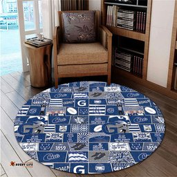 Amazing Aussie Geelong Cats Legacy Of The Pride Comic Style Round Rug