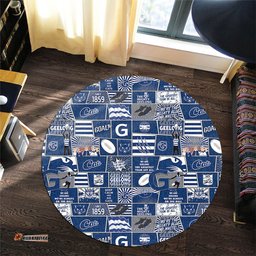 Amazing Aussie Geelong Cats Legacy Of The Pride Comic Style Round Rug