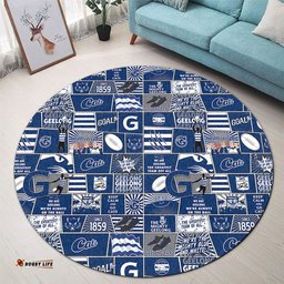 Amazing Aussie Geelong Cats Legacy Of The Pride Comic Style Round Rug