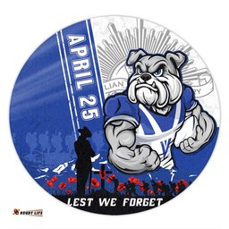 Amazing Aussie Canterbury Bankstown Bulldogs Anzac Day Lest We Forget Strong Fighting Spirit Round Rug