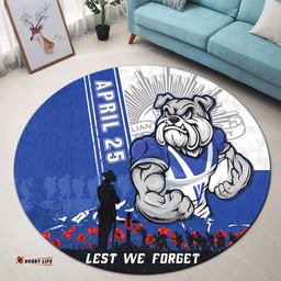 Amazing Aussie Canterbury Bankstown Bulldogs Anzac Day Lest We Forget Strong Fighting Spirit Round Rug