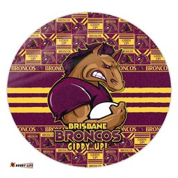 Amazing Aussie Brisbane Broncos Champion���s Pride Comic Style Round Rug