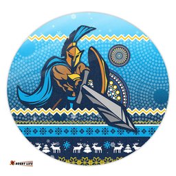 Amazing Aussie Gold Coast Titans Australia Ugly Xmas With Aboriginal Patterns For Die Hard Fans Round Rug