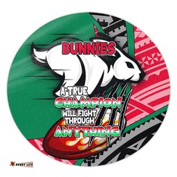 Amazing Aussie South Sydney Rabbitohs A True Champion Will Fight Through Anything With Polynesian Patterns Round Rug