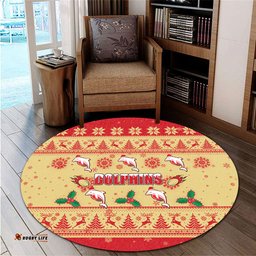 Amazing Aussie Redcliffe Dolphins Christmas Redcliffe Dolphins Dolphins Special Ugly Christmas Round Rug