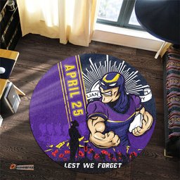 Amazing Aussie Melbourne Storm Anzac Day Lest We Forget Strong Fighting Spirit Round Rug