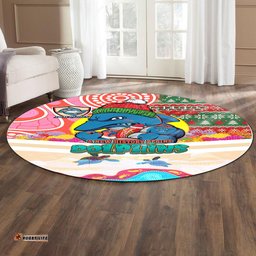 Amazing Aussie Redcliffe Dolphins Christmas A New History Begins Round Rug