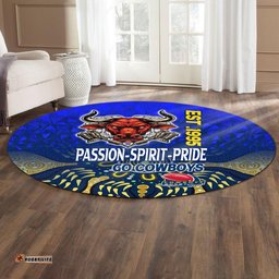 Amazing Aussie North Queensland Cowboys Ball Go North Queensland Cowboys Aboriginal Inspired Patterns Round Rug