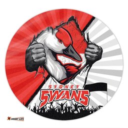 Amazing Aussie Sydney Swans Breaking Through Fan Design Round Rug