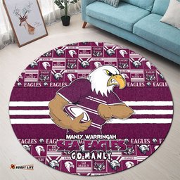 Amazing Aussie Manly Warringah Sea Eagles Champion���s Pride Comic Style Round Rug
