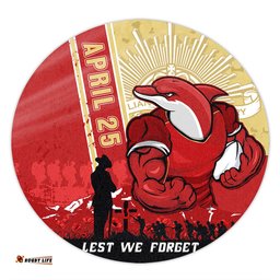 Amazing Aussie Redcliffe Dolphins Anzac Day Lest We Forget Strong Fighting Spirit Round Rug