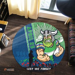 Amazing Aussie Canberra Raiders Anzac Day Lest We Forget Strong Fighting Spirit Round Rug