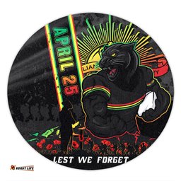 Amazing Aussie Penrith Panthers Anzac Day Lest We Forget Strong Fighting Spirit Round Rug