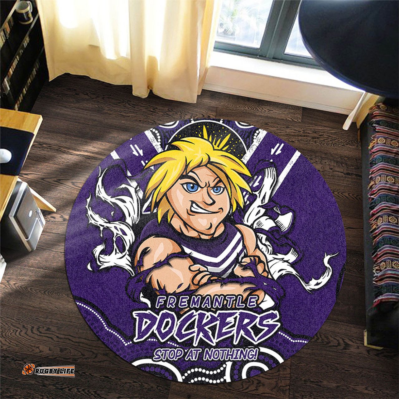 Amazing Aussie Fremantle Ripped Legacy Of The Game Round Rug