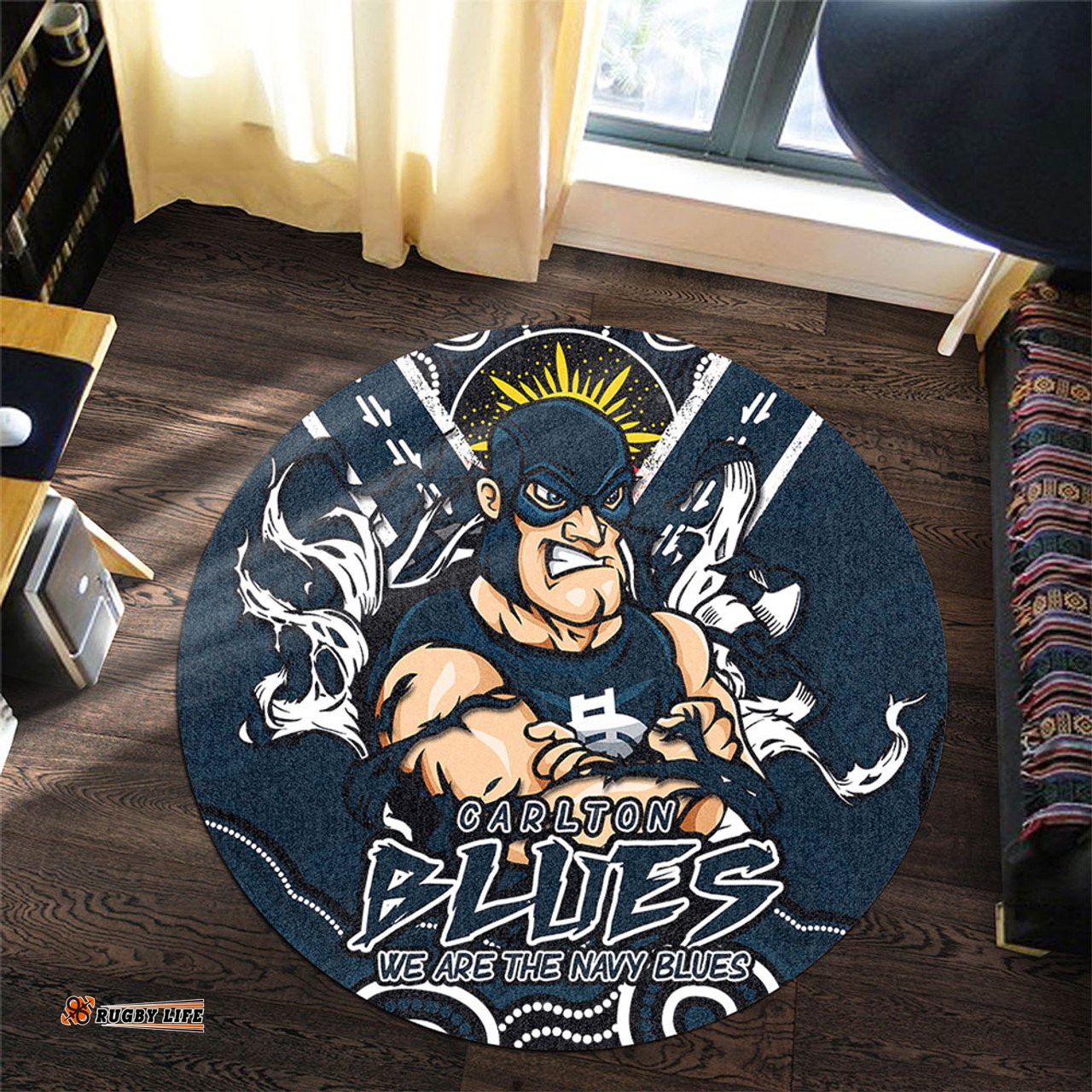 Amazing Aussie Carlton Ripped Legacy Of The Game Round Rug