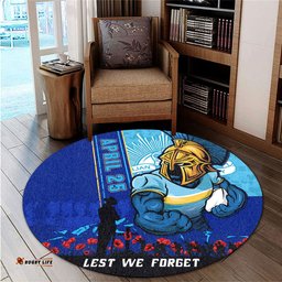 Amazing Aussie Gold Coast Titans Anzac Day Lest We Forget Strong Fighting Spirit Round Rug