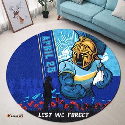 Amazing Aussie Gold Coast Titans Anzac Day Lest We Forget Strong Fighting Spirit Round Rug