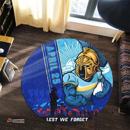 Amazing Aussie Gold Coast Titans Anzac Day Lest We Forget Strong Fighting Spirit Round Rug