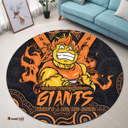 Amazing Aussie GWS GIANTS Ripped Legacy Of The Game Round Rug