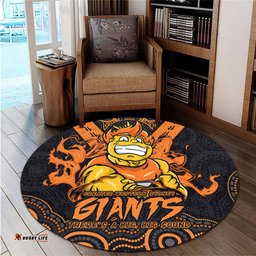 Amazing Aussie GWS GIANTS Ripped Legacy Of The Game Round Rug