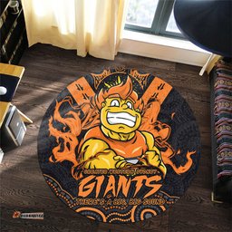 Amazing Aussie GWS GIANTS Ripped Legacy Of The Game Round Rug