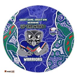 Amazing Aussie New Zealand Warriors Grand Final Custom Custom New Zealand Warriors With Contemporary Style Of Aboriginal Painting  Round Rug