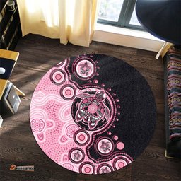 Amazing Aussie Australia Indigenous Turtle Aboriginal Dot Art Pink Round Rug