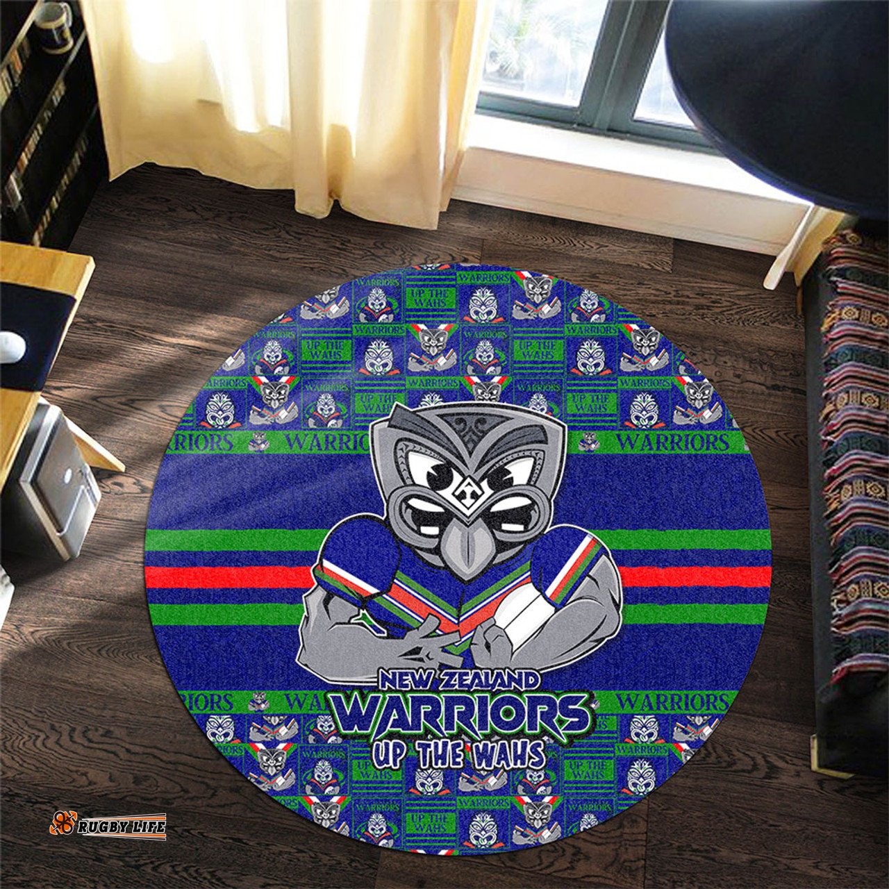 Amazing Aussie New Zealand Warriors Champion���s Pride Comic Style Round Rug