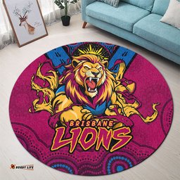 Amazing Aussie Brisbane Lions Ripped Legacy Of The Game Round Rug