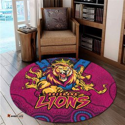 Amazing Aussie Brisbane Lions Ripped Legacy Of The Game Round Rug