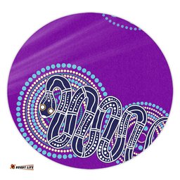 Amazing Aussie Australia Aboriginal Purple Rainbow Serpent Dreaming Inspired Round Rug