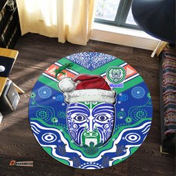 Amazing Aussie New Zealand Warriors Christmas Custom Merry New Zealand Warriors Christmas Indigenous Round Rug