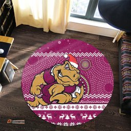 Amazing Aussie Queensland Australia Ugly Xmas With Aboriginal Patterns For Die Hard Fans Round Rug