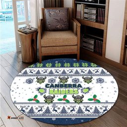 Amazing Aussie Canberra Raiders Christmas Canberra Raiders Special Ugly Christmas Round Rug