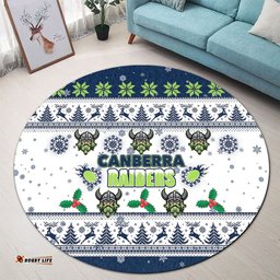 Amazing Aussie Canberra Raiders Christmas Canberra Raiders Special Ugly Christmas Round Rug