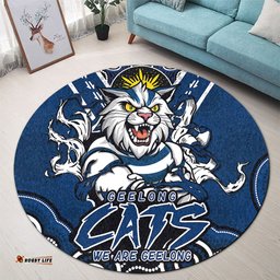 Amazing Aussie Geelong Cats Ripped Legacy Of The Game Round Rug