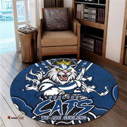 Amazing Aussie Geelong Cats Ripped Legacy Of The Game Round Rug