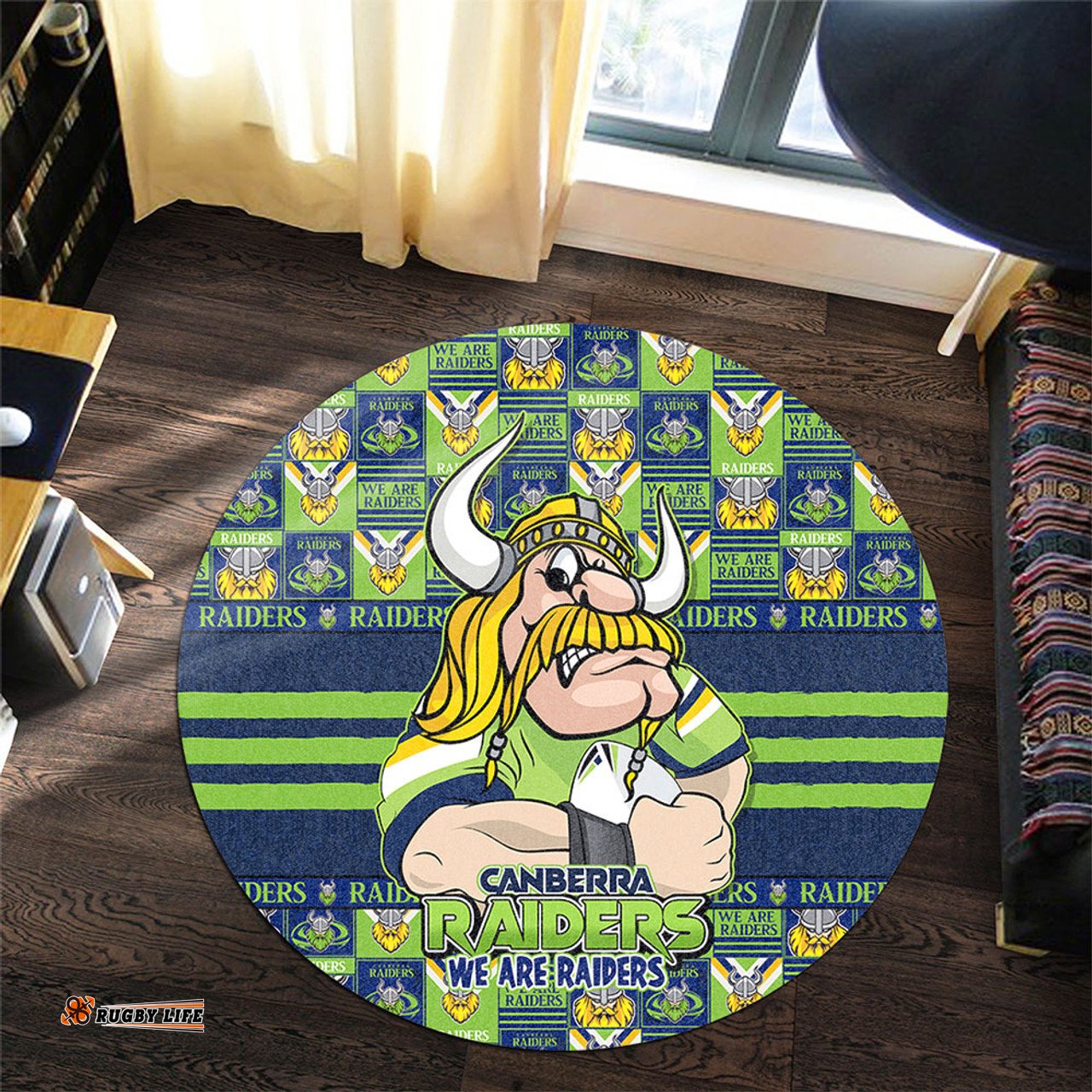 Amazing Aussie Canberra Raiders Champion���s Pride Comic Style Round Rug