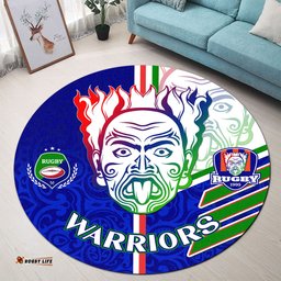 Amazing Aussie New Zealand Warriors New Zealand Warriors Ball Maori Patterns Sport Style Round Rug