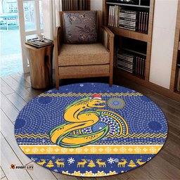 Amazing Aussie Parramatta Eels Australia Ugly Xmas With Aboriginal Patterns For Die Hard Fans Round Rug