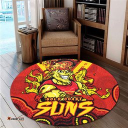 Amazing Aussie Gold Coast SUNS Ripped Legacy Of The Game Round Rug