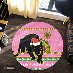 Amazing Aussie Penrith Panthers Australia Ugly Xmas With Aboriginal Patterns For Die Hard Fans Round Rug
