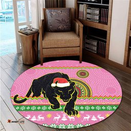 Amazing Aussie Penrith Panthers Australia Ugly Xmas With Aboriginal Patterns For Die Hard Fans Round Rug
