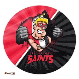 Amazing Aussie St Kilda Breaking Through Fan Design Round Rug