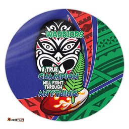 Amazing Aussie New Zealand Warriors A True Champion Will Fight Through Anything With Polynesian Patterns Round Rug