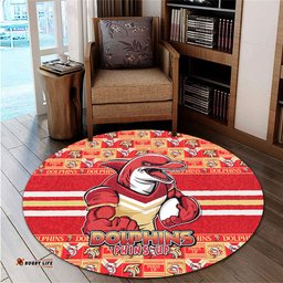 Amazing Aussie Redcliffe Dolphins Champion���s Pride Comic Style Round Rug