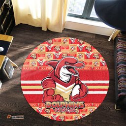 Amazing Aussie Redcliffe Dolphins Champion���s Pride Comic Style Round Rug