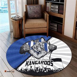 Amazing Aussie North Melbourne Breaking Through Fan Design Round Rug