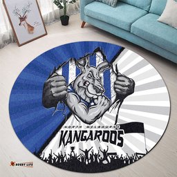 Amazing Aussie North Melbourne Breaking Through Fan Design Round Rug