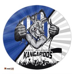 Amazing Aussie North Melbourne Breaking Through Fan Design Round Rug